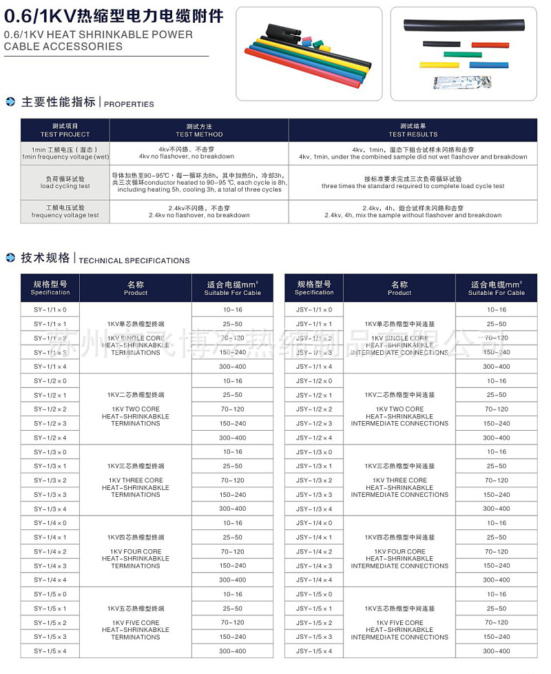 1KV熱縮終端頭